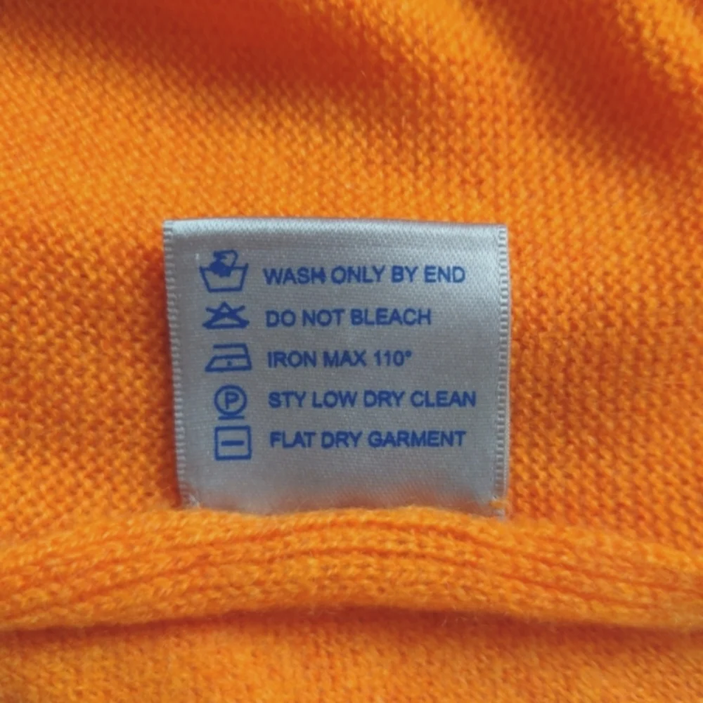 EREDI PISANO Unisex Cashmere Long Scarf Shawl Orange